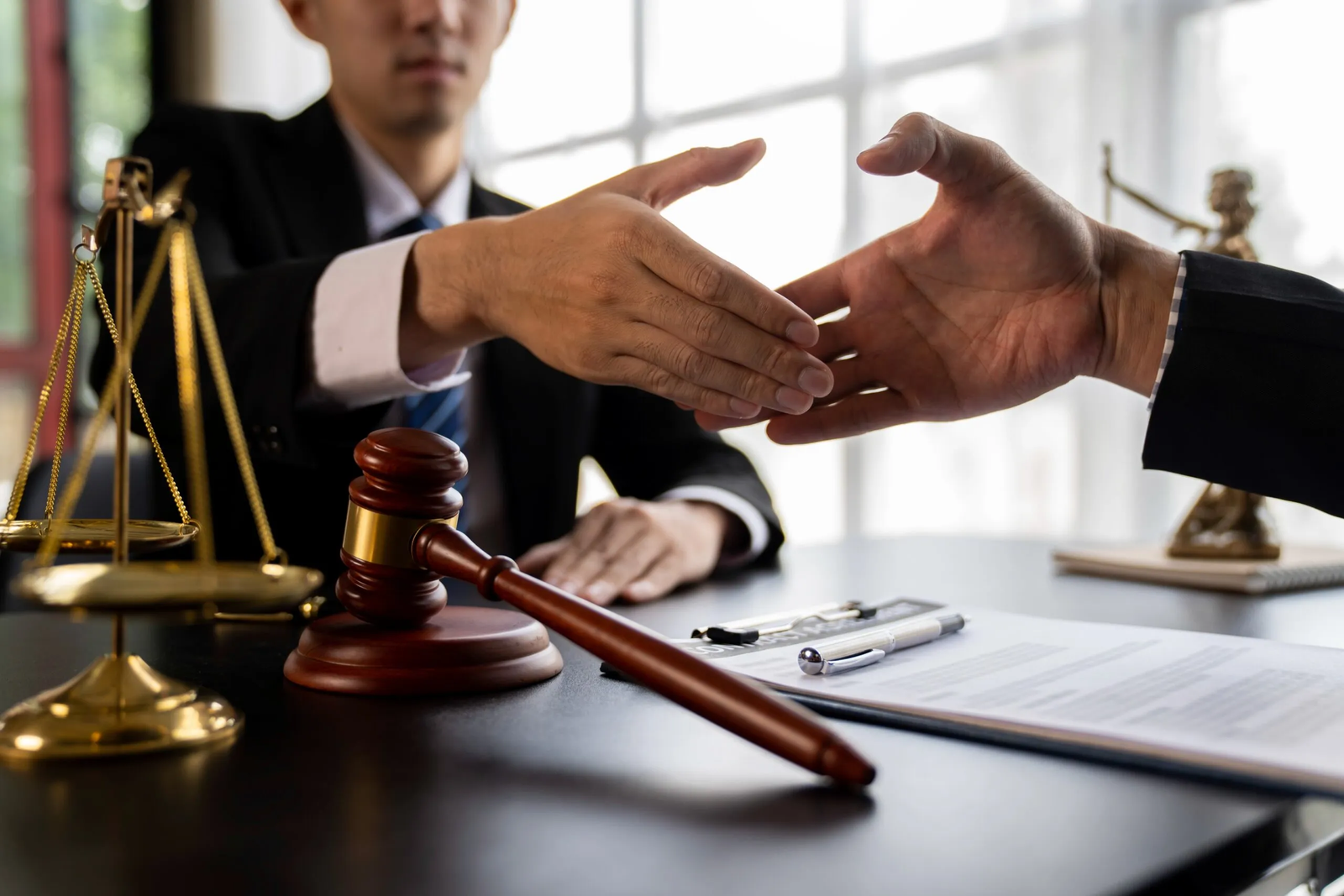 Professional ethical corporate handshake
